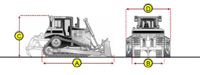 Catdozer Dimensions Diagram