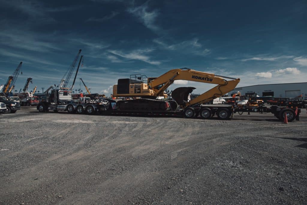 wide loads excavator