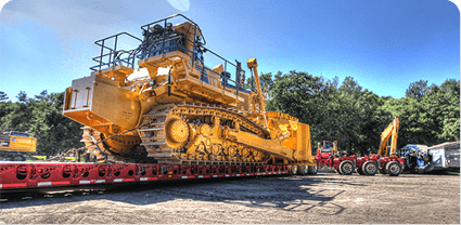 dozer red trailer