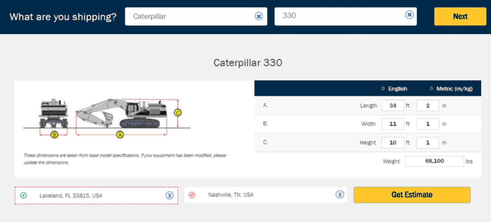 veritread estimator