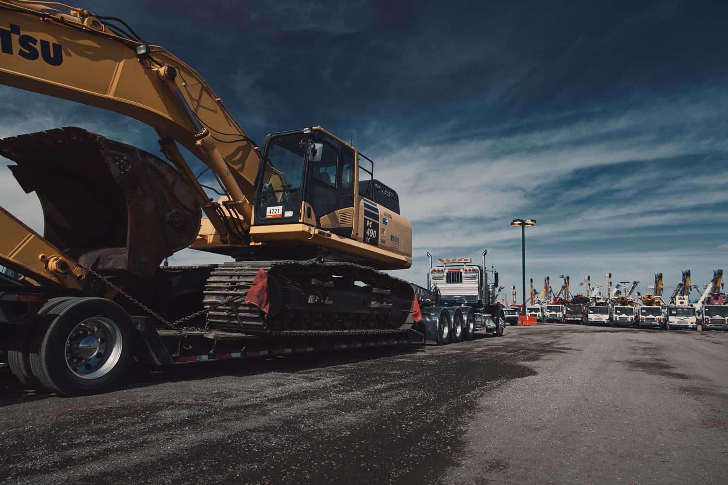 Excavator side shot