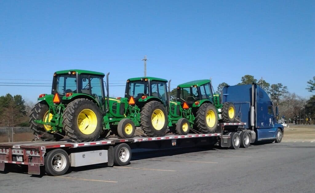 Tractors on stepdeck