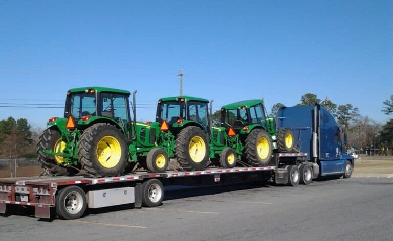 Tractors on stepdeck Tractors on stepdeck