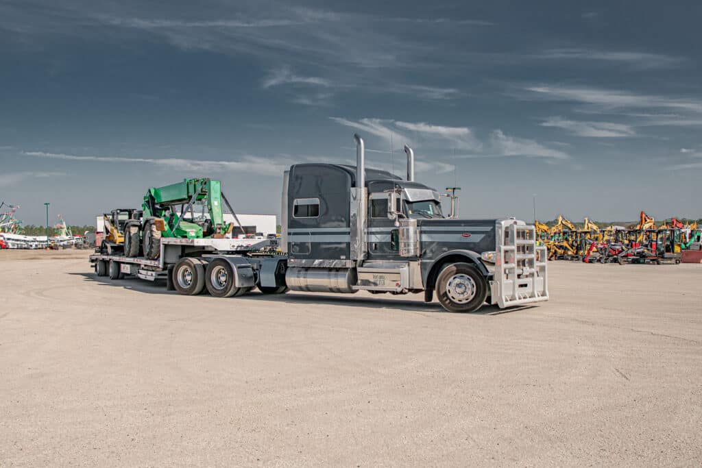 boom lift on trailer