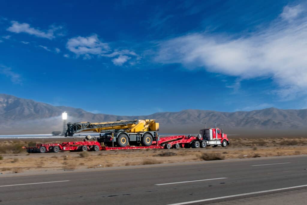 Semi Hauling Crane