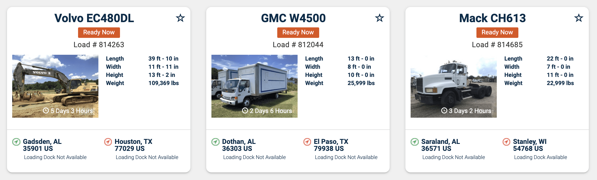 Alabama Freight list