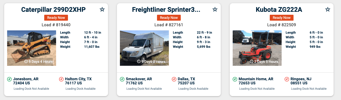 Arkansas freight list