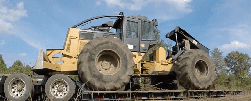 Skidder On Trailer