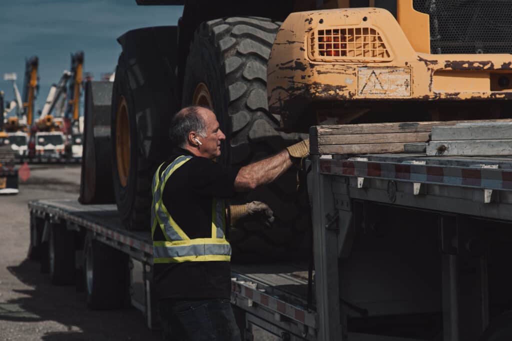 driver securing load