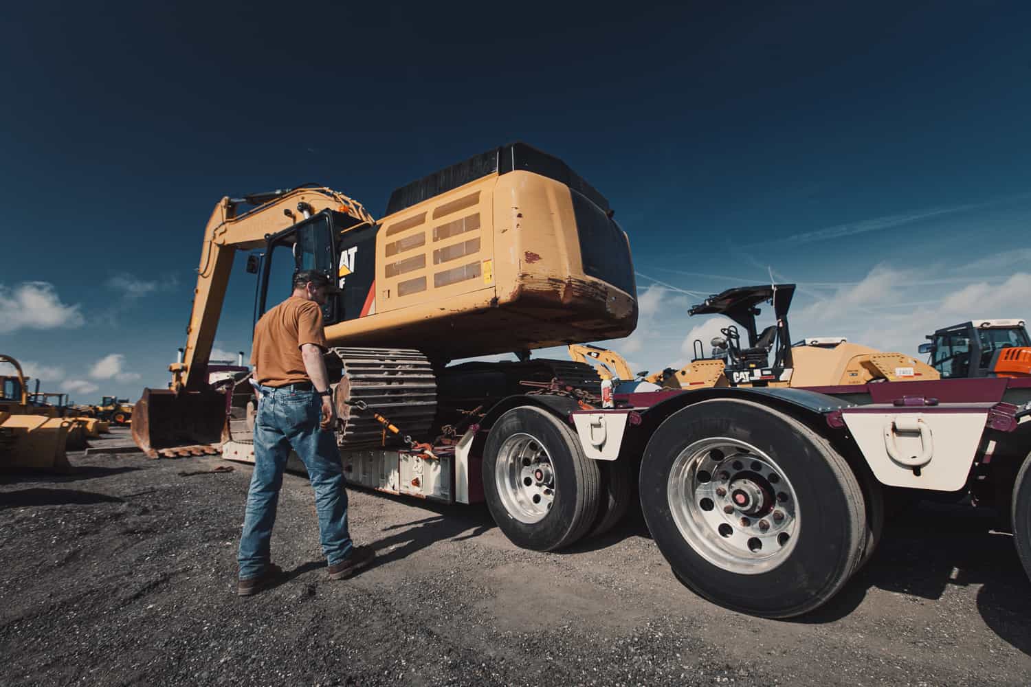 excavator loaded