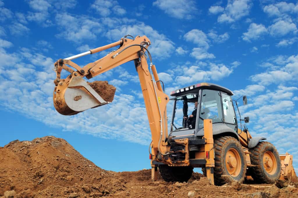 backhoe rear view