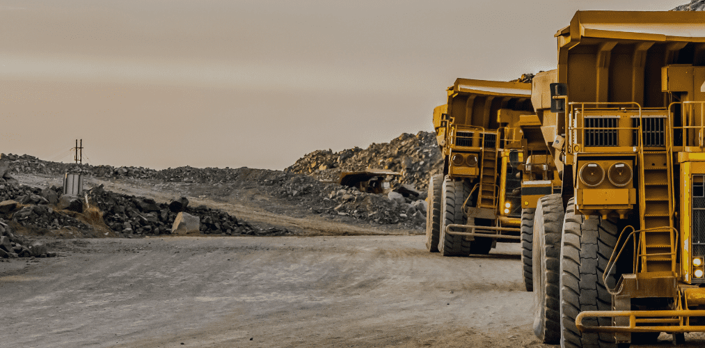 dump trucks working