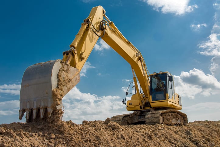 excavator in use