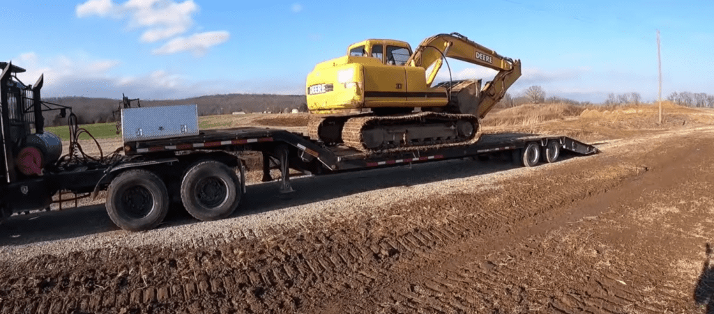 excavator loaded