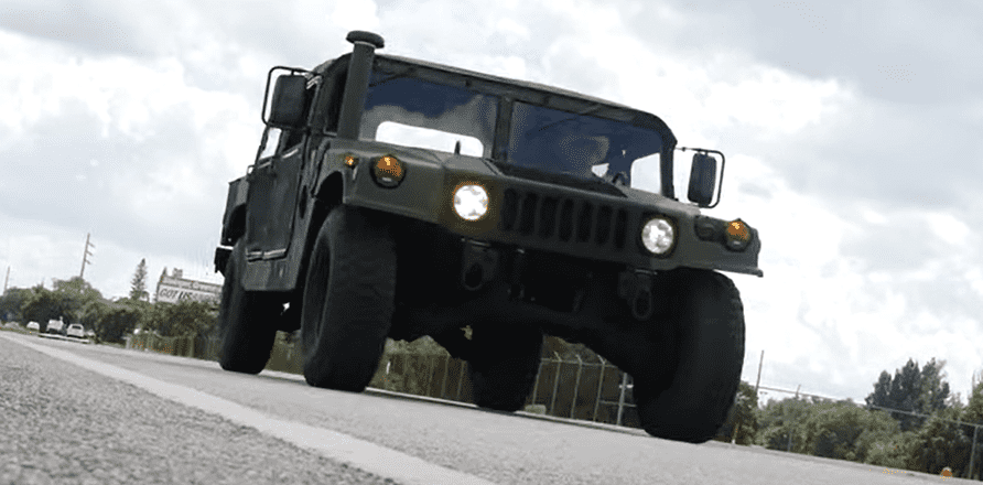 humvee driving