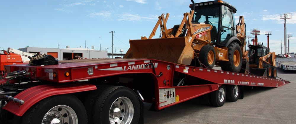 backhoe landoll sliding trailer