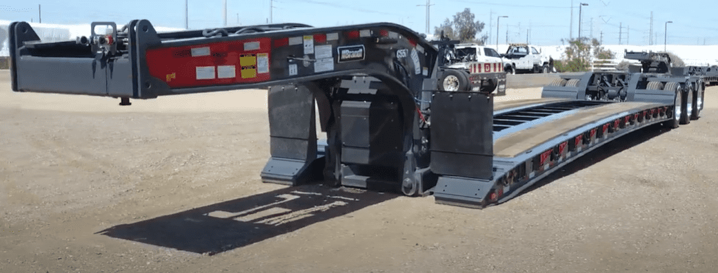 lowboy flatbed trailer