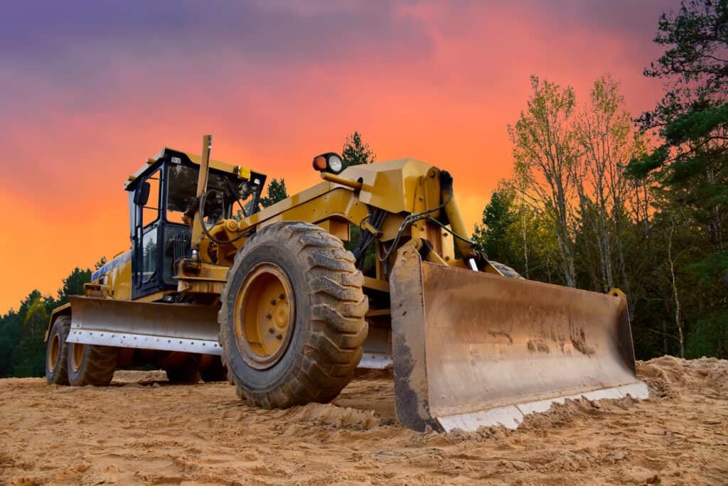 motor grader front view