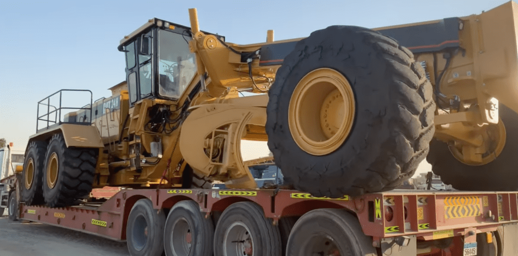 motorgrader loaded