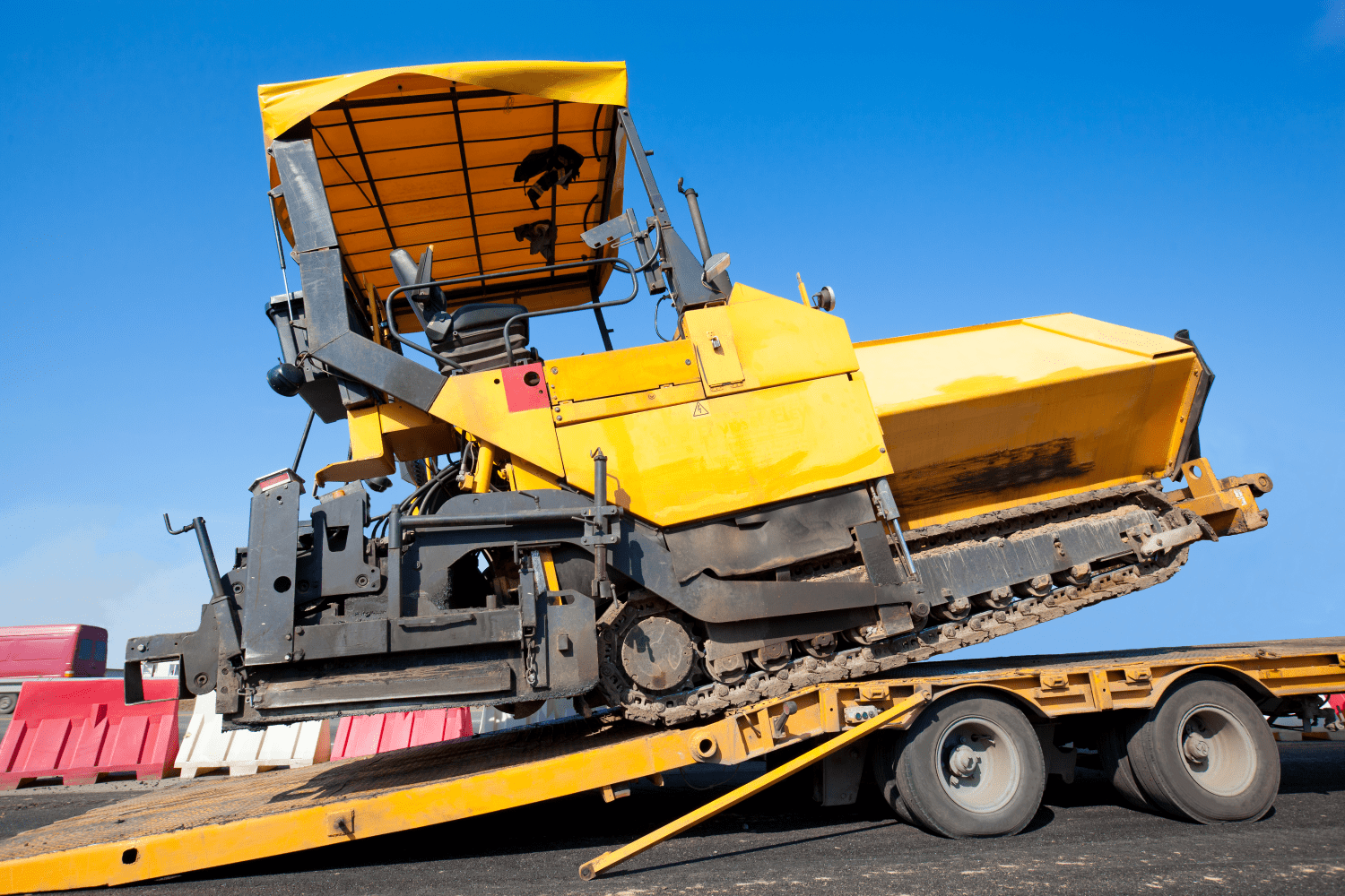 paver on trailer