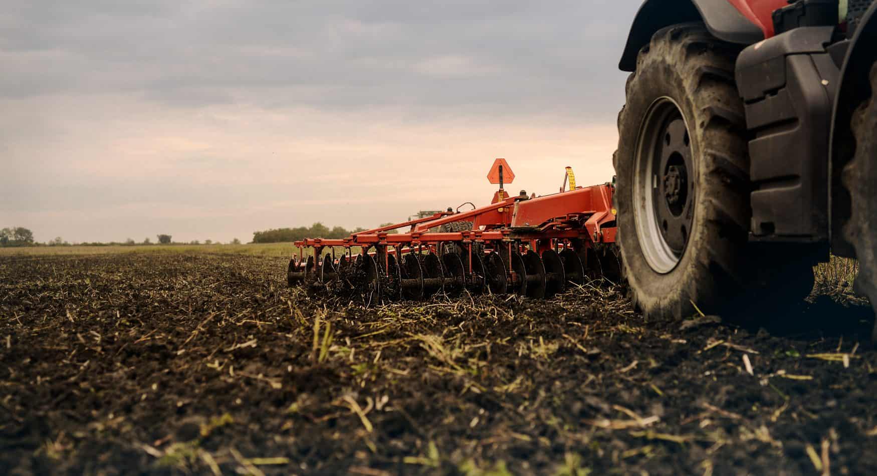 tractor with plow