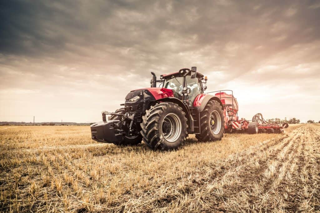 tractor in field